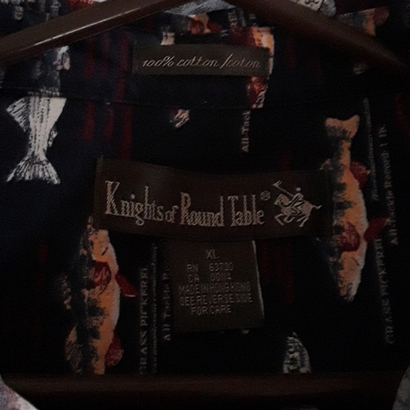 Knights Of Round Table Fish Button Down Shirt - Picture 7 of 8